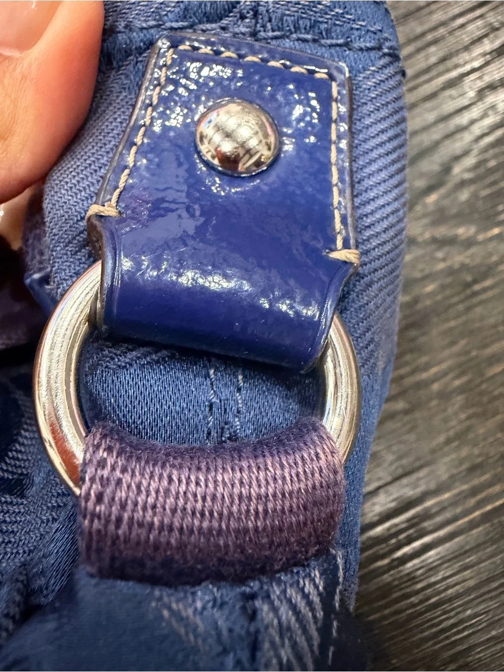 Coach Blue Signature C Canvas Backpack